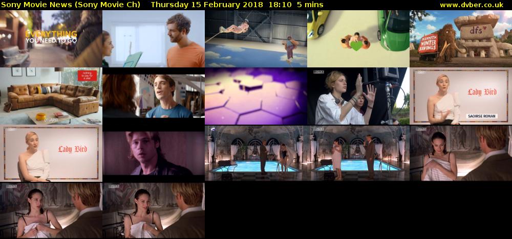 Sony Movie News (Sony Movie Ch) Thursday 15 February 2018 18:10 - 18:15
