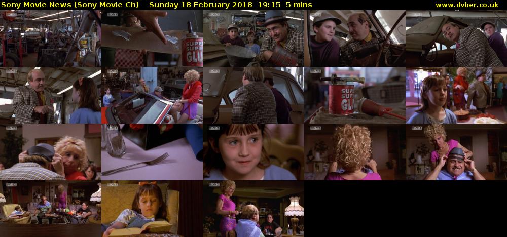 Sony Movie News (Sony Movie Ch) Sunday 18 February 2018 19:15 - 19:20