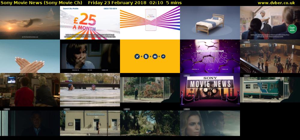 Sony Movie News (Sony Movie Ch) Friday 23 February 2018 02:10 - 02:15