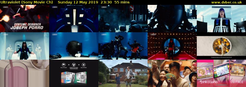 Ultraviolet (Sony Movie Ch) Sunday 12 May 2019 23:30 - 00:25