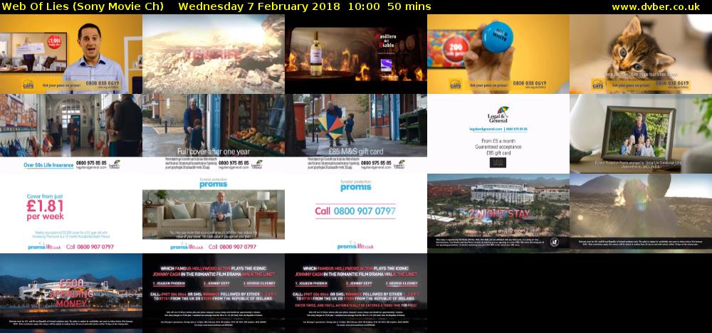 Web Of Lies (Sony Movie Ch) Wednesday 7 February 2018 10:00 - 10:50
