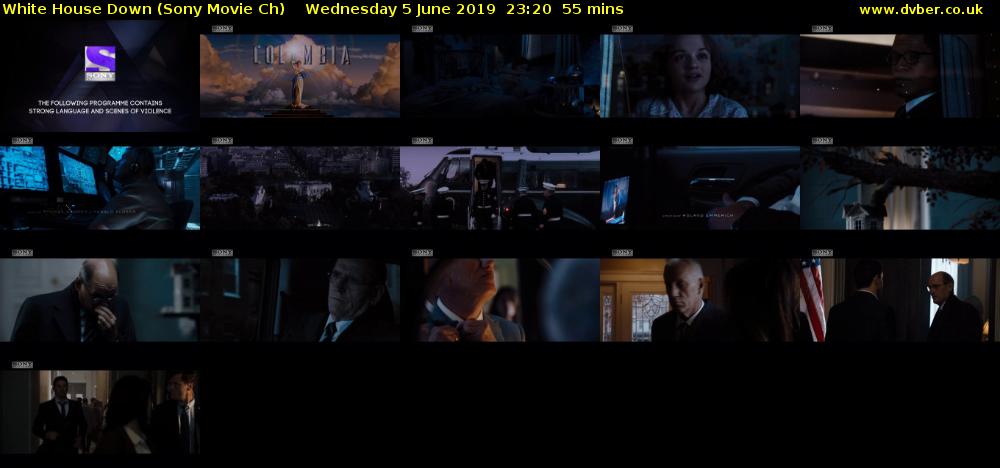White House Down (Sony Movie Ch) Wednesday 5 June 2019 23:20 - 00:15