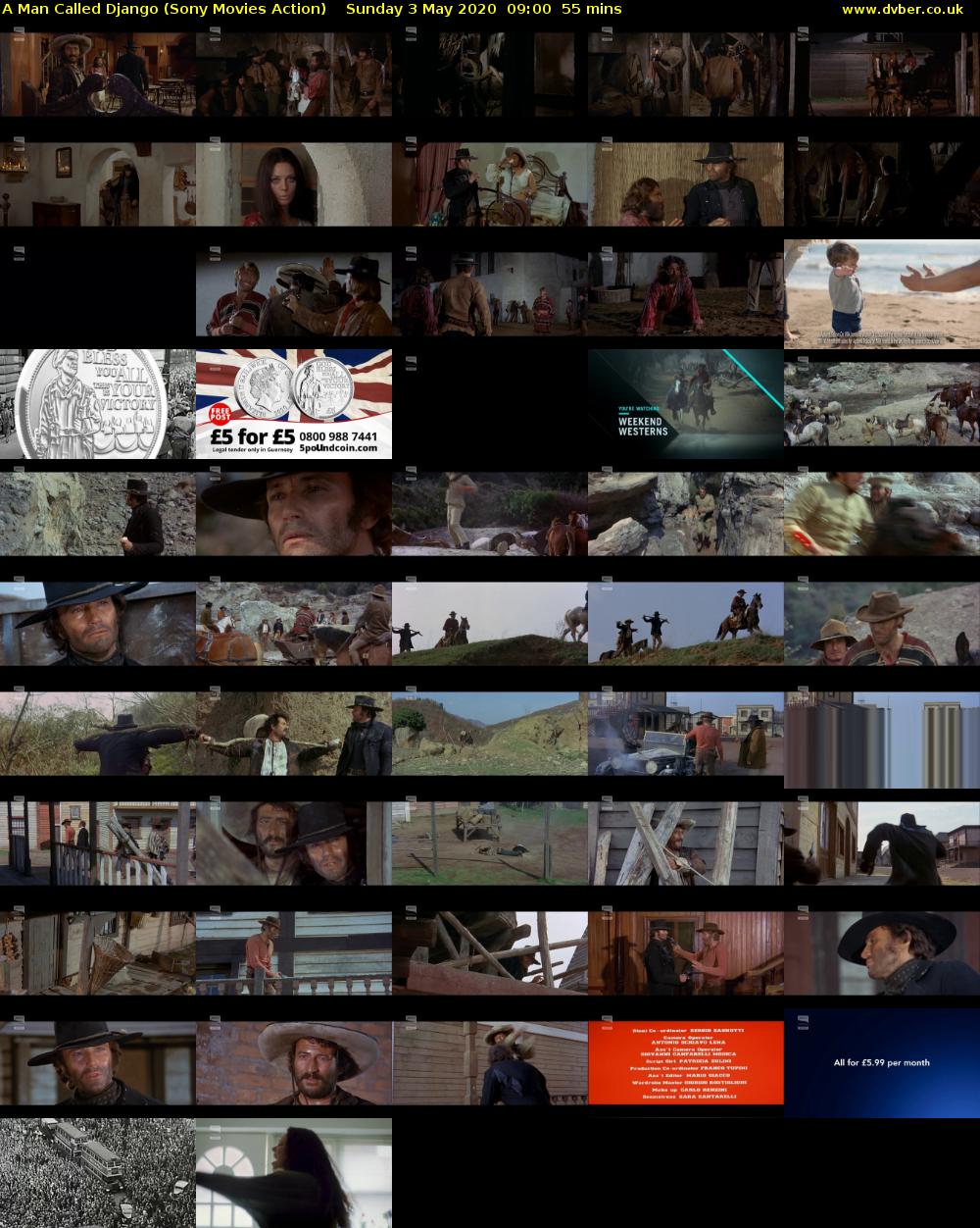 A Man Called Django (Sony Movies Action) Sunday 3 May 2020 09:00 - 09:55