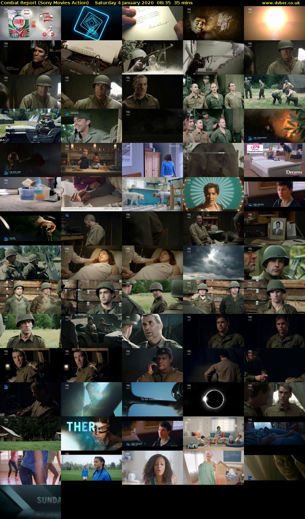 Combat Report (Sony Movies Action) Saturday 4 January 2020 08:35 - 09:10