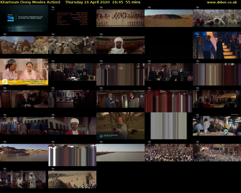 Khartoum (Sony Movies Action) Thursday 16 April 2020 16:45 - 17:40