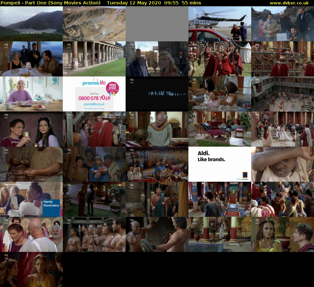 Pompeii - Part One (Sony Movies Action) Tuesday 12 May 2020 09:55 - 10:50