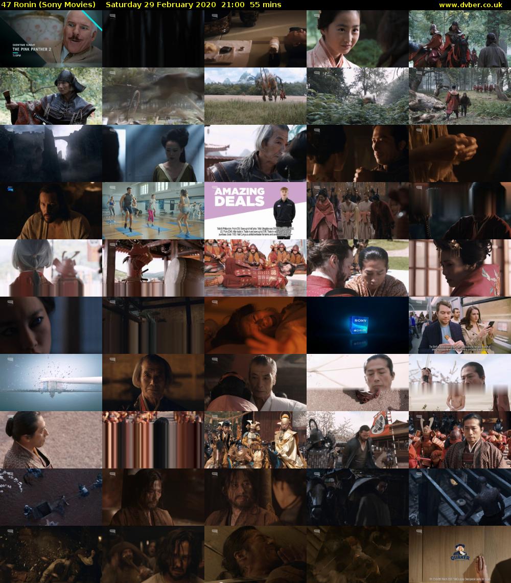 47 Ronin (Sony Movies) Saturday 29 February 2020 21:00 - 21:55