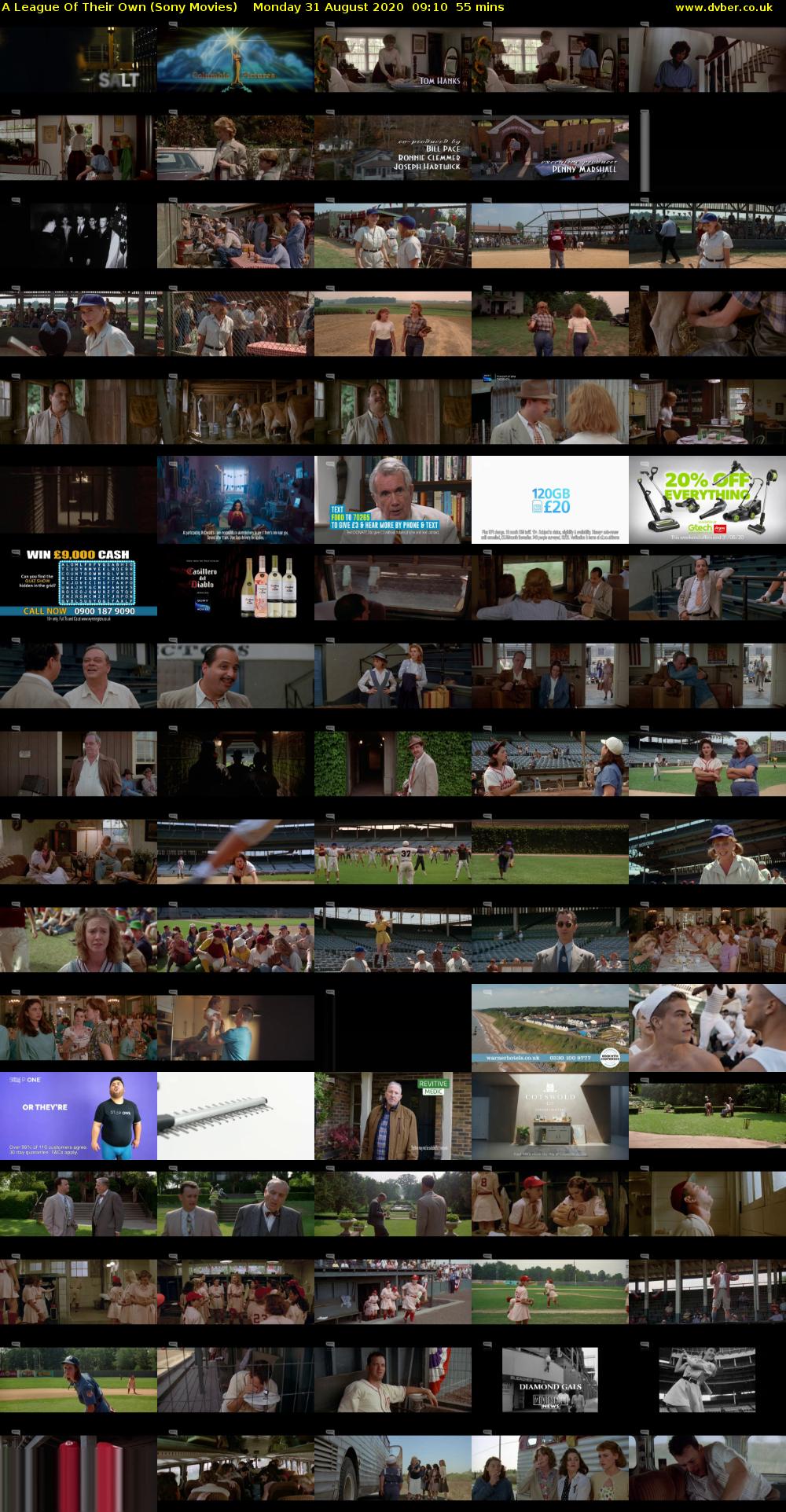 A League Of Their Own (Sony Movies) Monday 31 August 2020 09:10 - 10:05