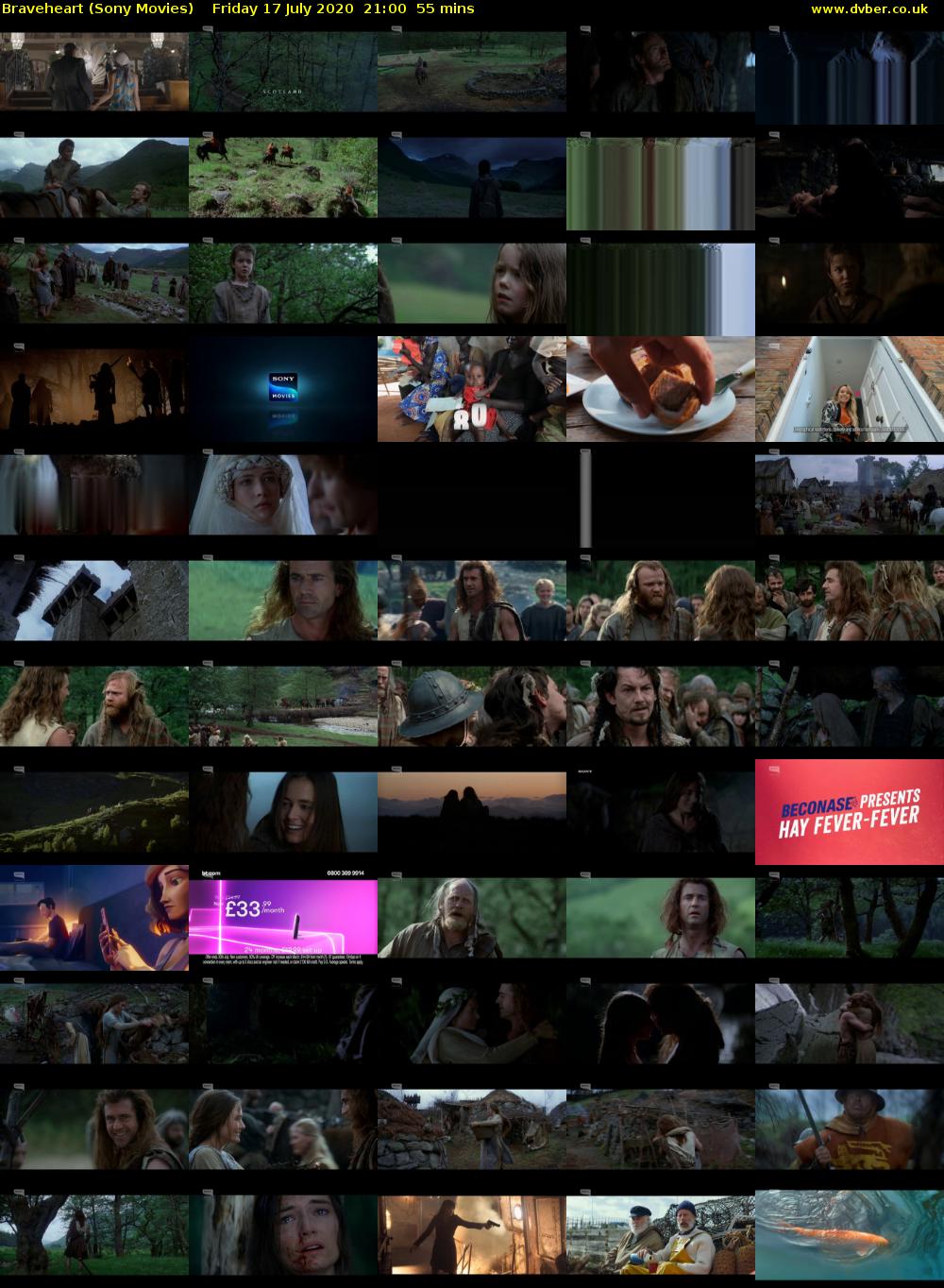 Braveheart (Sony Movies) Friday 17 July 2020 21:00 - 21:55