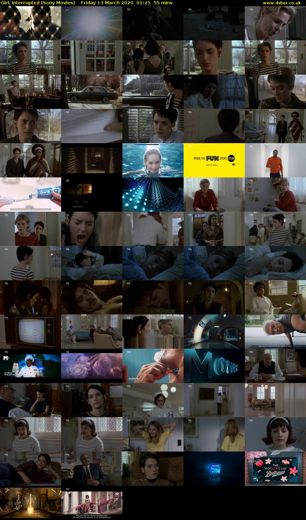 Girl, Interrupted (Sony Movies) Friday 13 March 2020 01:25 - 02:20