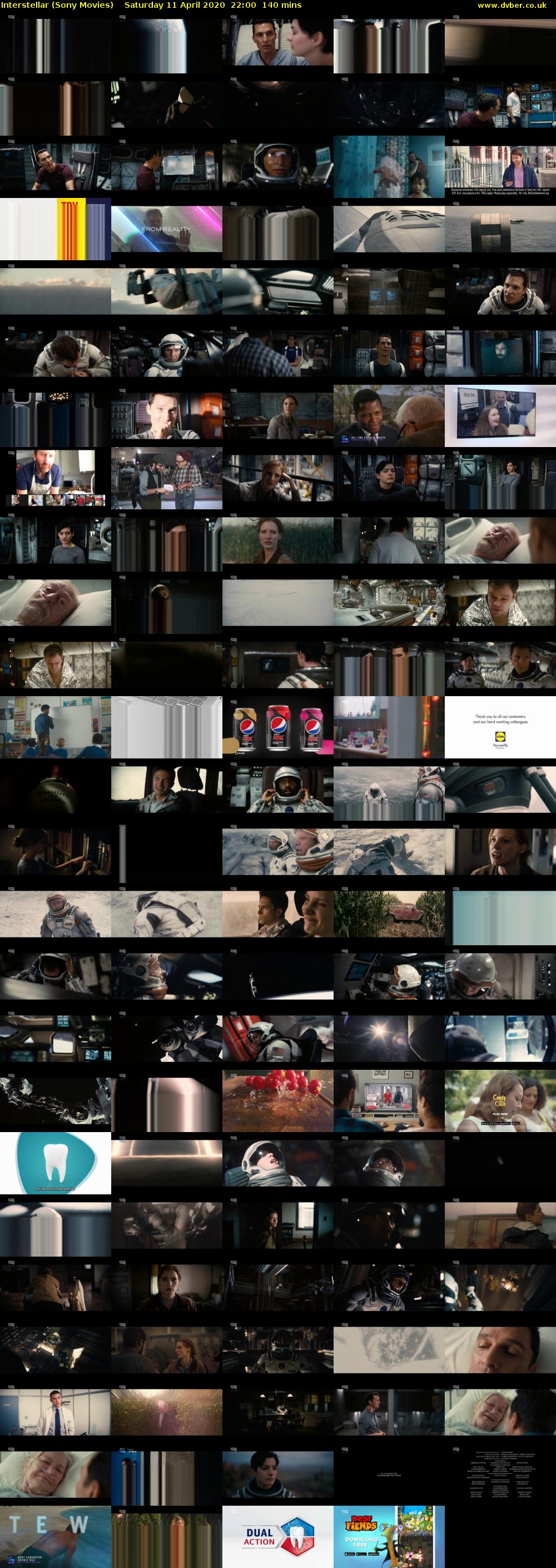 Interstellar (Sony Movies) Saturday 11 April 2020 22:00 - 00:20