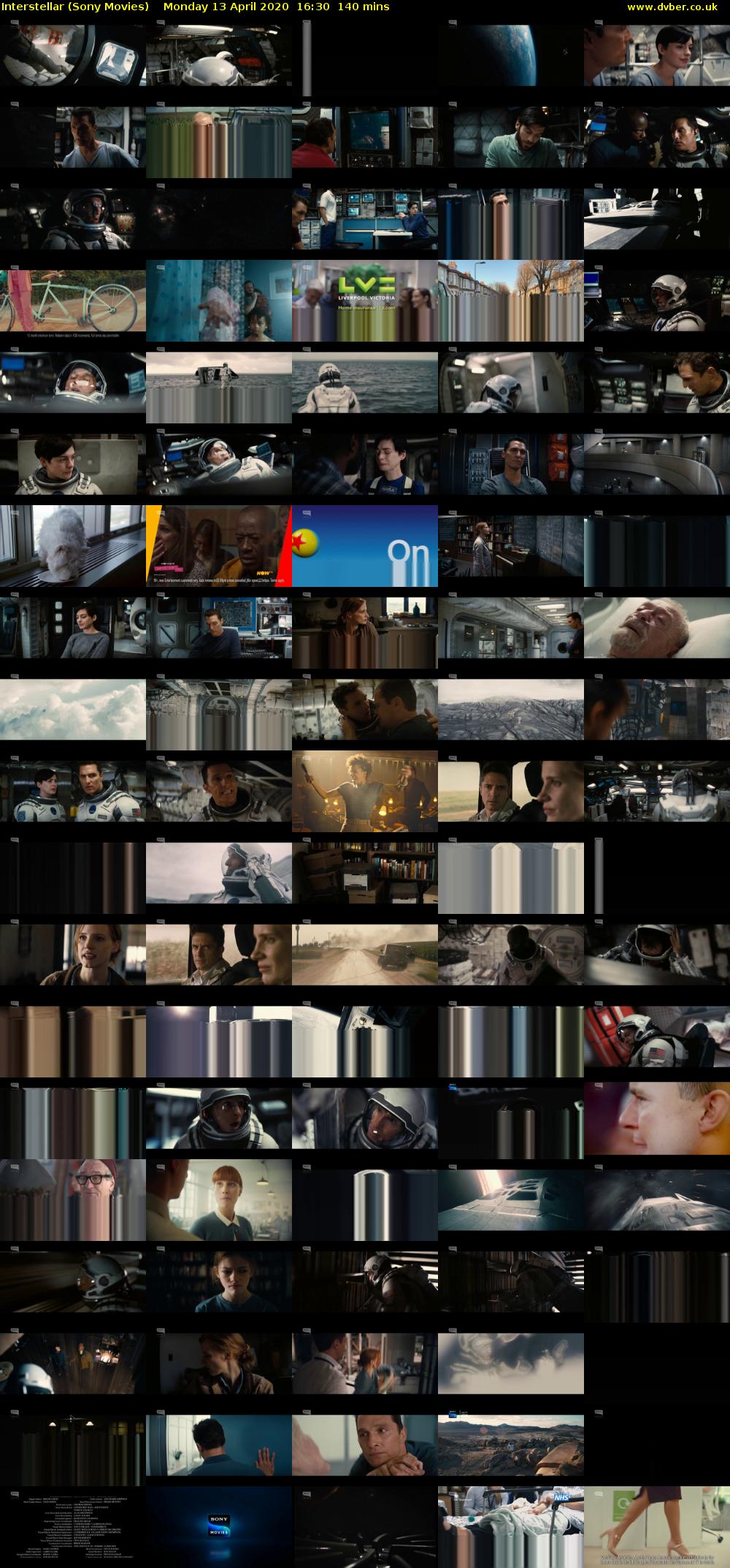 Interstellar (Sony Movies) Monday 13 April 2020 16:30 - 18:50