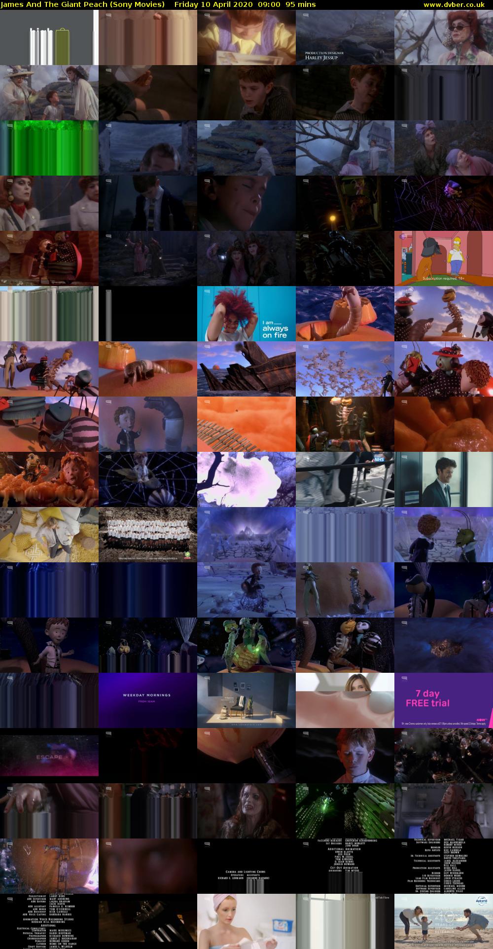 James And The Giant Peach (Sony Movies) Friday 10 April 2020 09:00 - 10:35