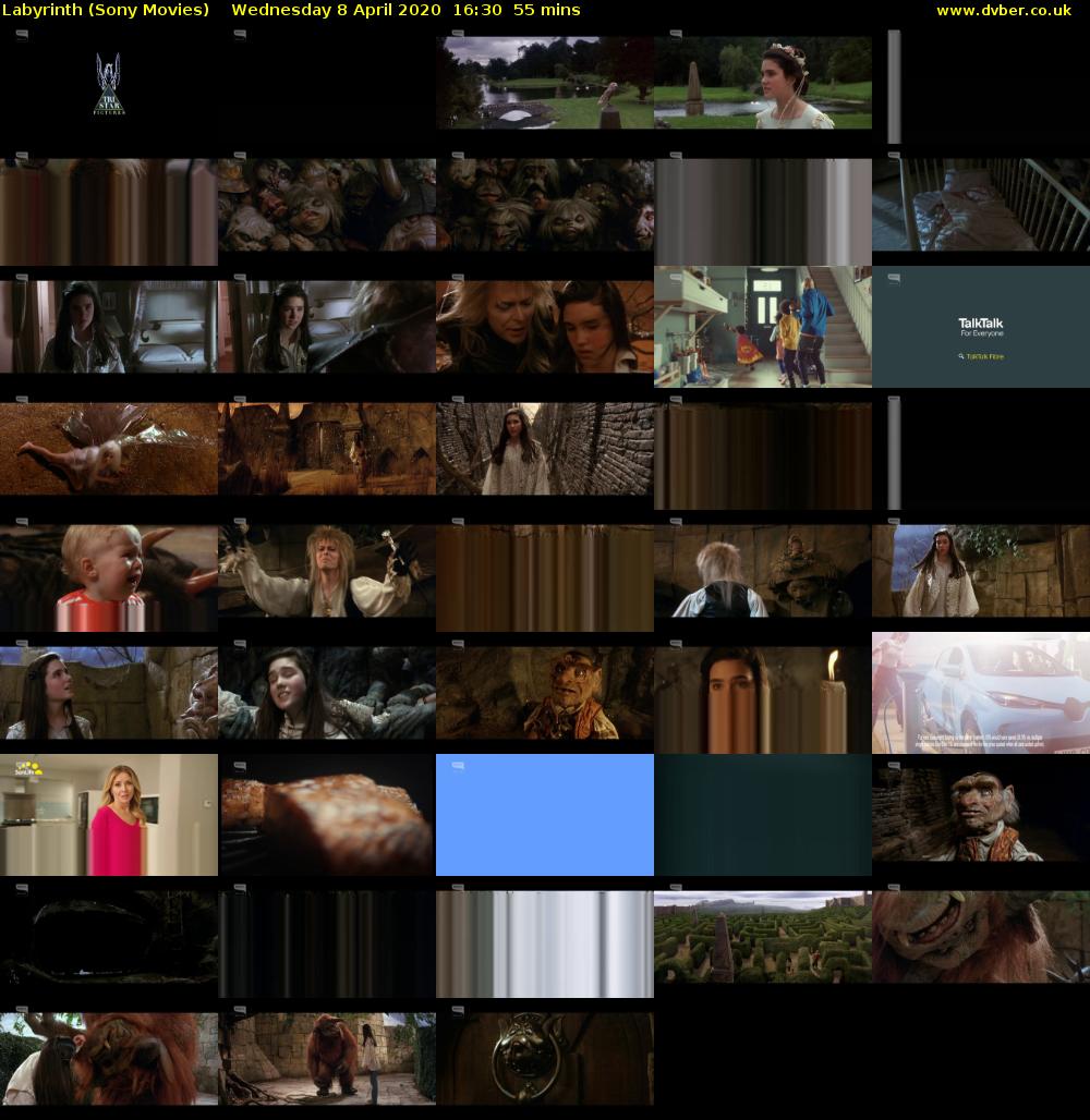 Labyrinth (Sony Movies) Wednesday 8 April 2020 16:30 - 17:25