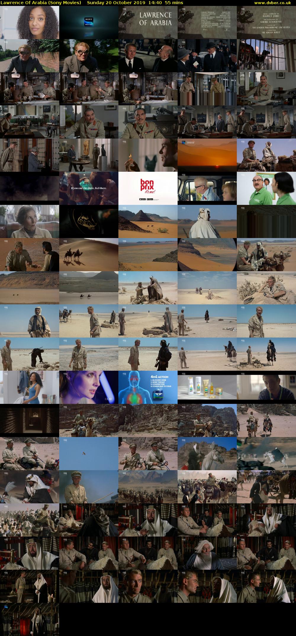 Lawrence Of Arabia (Sony Movies) Sunday 20 October 2019 14:40 - 15:35