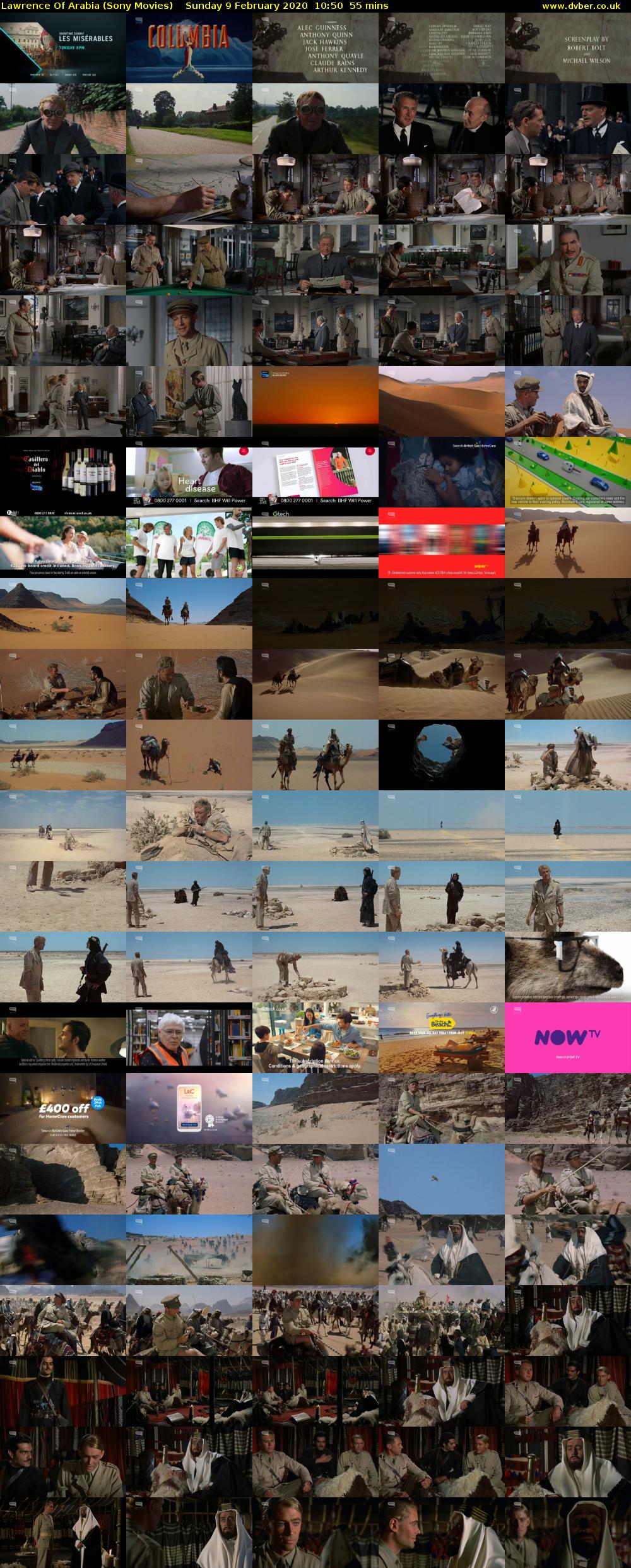 Lawrence Of Arabia (Sony Movies) Sunday 9 February 2020 10:50 - 11:45