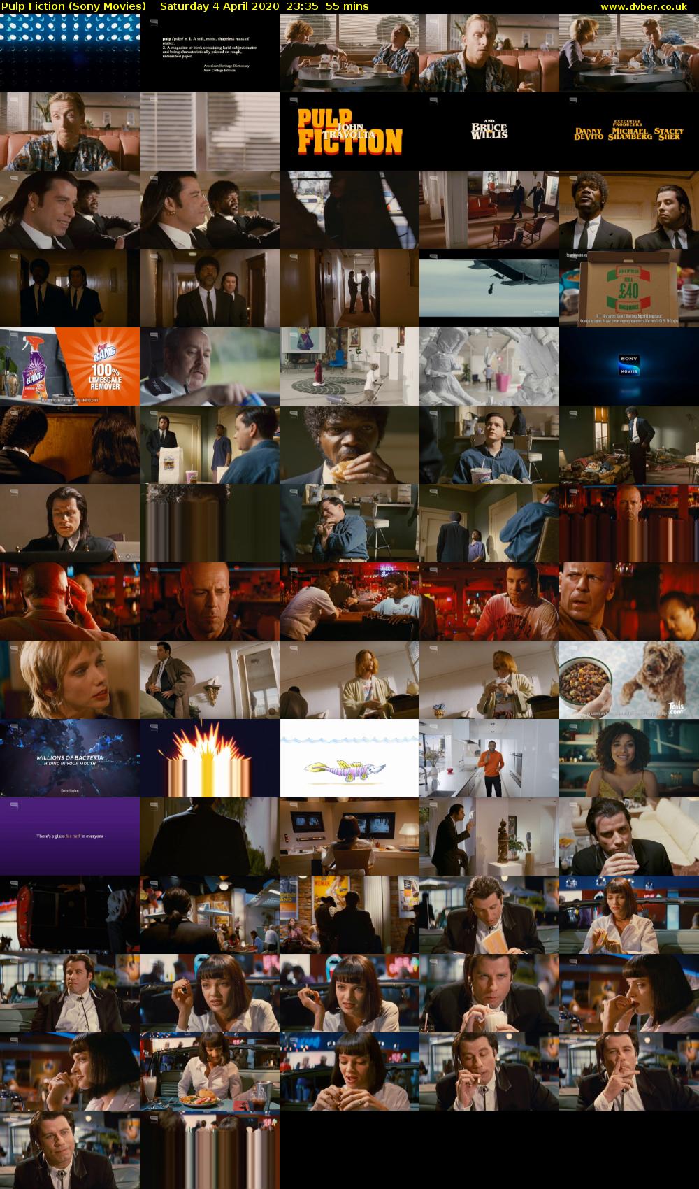 Pulp Fiction (Sony Movies) Saturday 4 April 2020 23:35 - 00:30