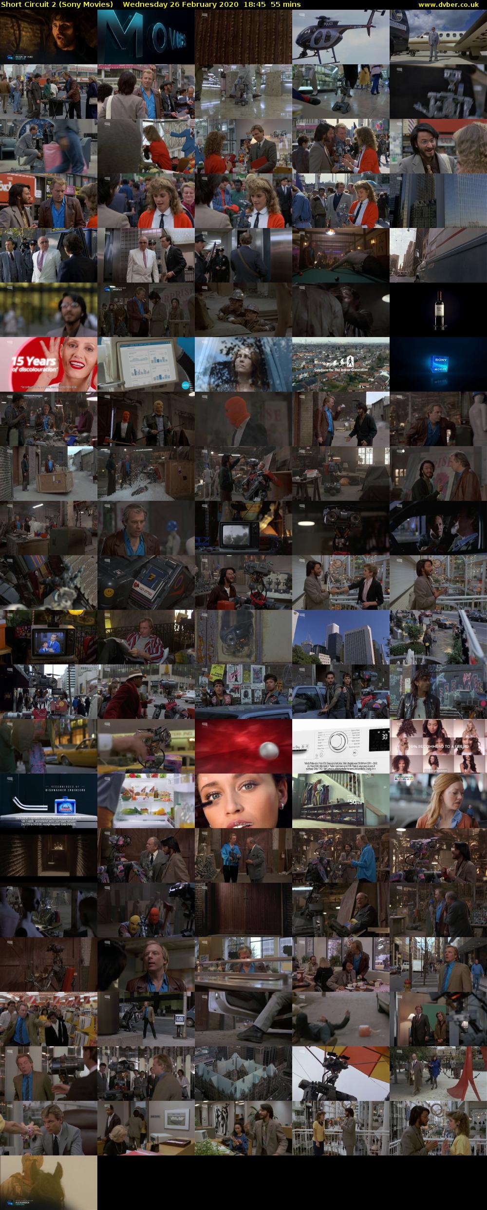 Short Circuit 2 (Sony Movies) Wednesday 26 February 2020 18:45 - 19:40