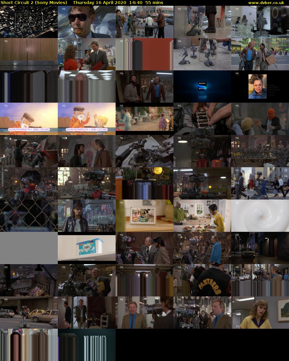 Short Circuit 2 (Sony Movies) Thursday 16 April 2020 14:40 - 15:35