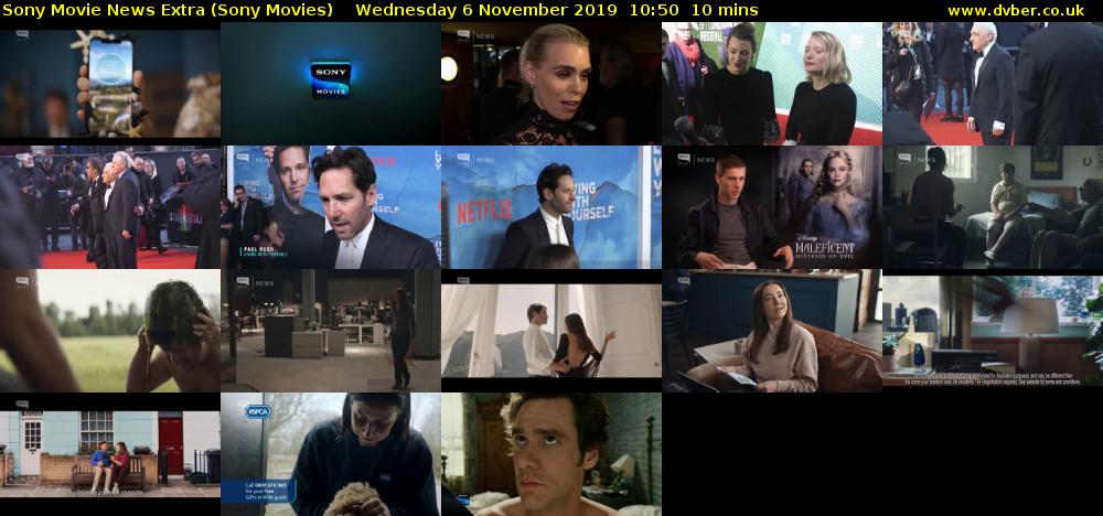 Sony Movie News Extra (Sony Movies) Wednesday 6 November 2019 10:50 - 11:00
