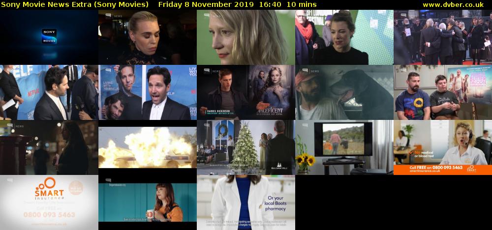 Sony Movie News Extra (Sony Movies) Friday 8 November 2019 16:40 - 16:50