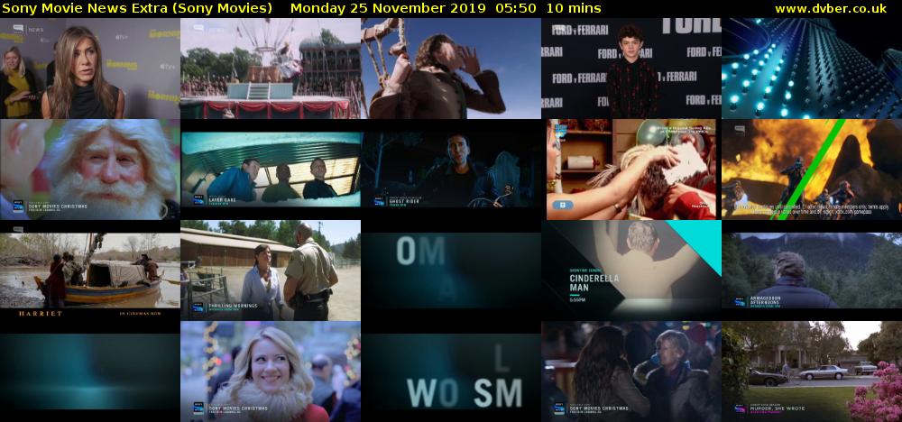 Sony Movie News Extra (Sony Movies) Monday 25 November 2019 05:50 - 06:00