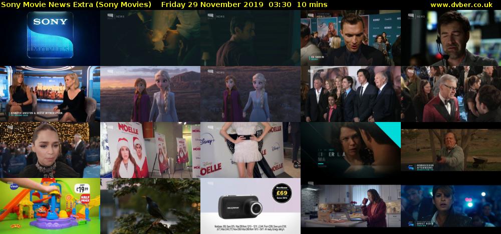 Sony Movie News Extra (Sony Movies) Friday 29 November 2019 03:30 - 03:40
