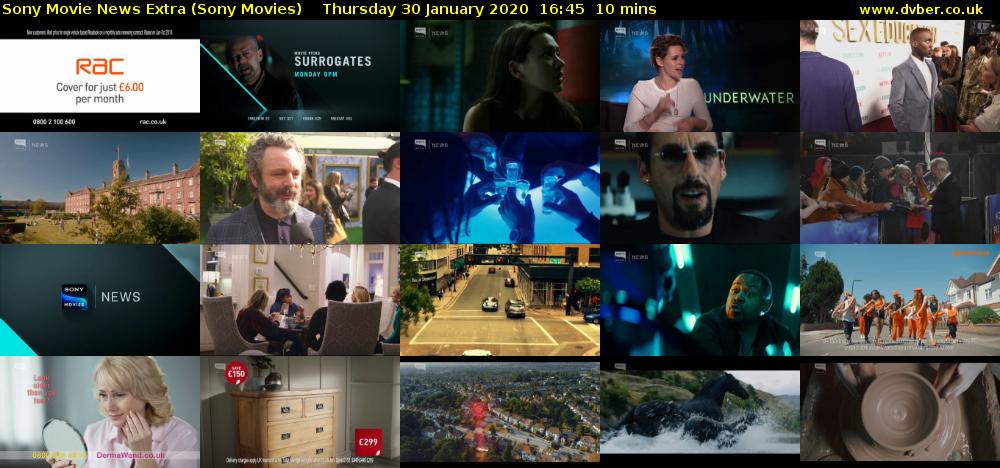 Sony Movie News Extra (Sony Movies) Thursday 30 January 2020 16:45 - 16:55