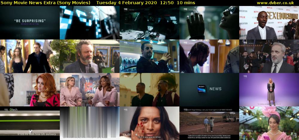 Sony Movie News Extra (Sony Movies) Tuesday 4 February 2020 12:50 - 13:00