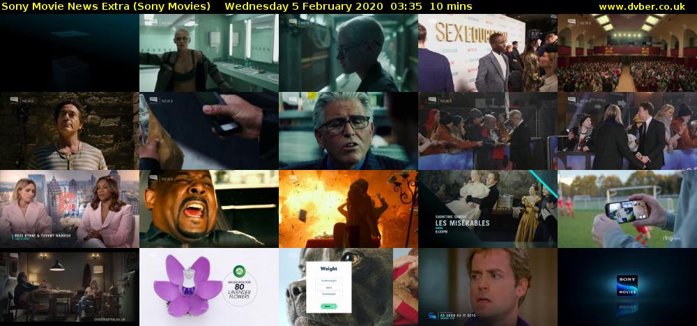Sony Movie News Extra (Sony Movies) Wednesday 5 February 2020 03:35 - 03:45