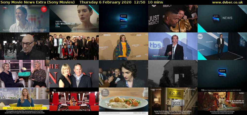 Sony Movie News Extra (Sony Movies) Thursday 6 February 2020 12:50 - 13:00