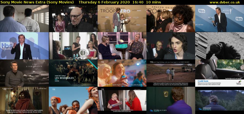 Sony Movie News Extra (Sony Movies) Thursday 6 February 2020 16:40 - 16:50