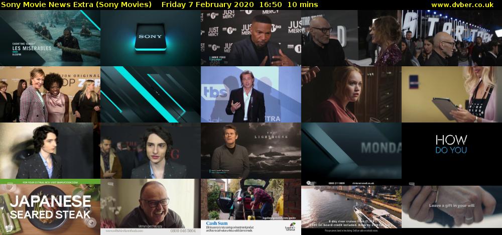 Sony Movie News Extra (Sony Movies) Friday 7 February 2020 16:50 - 17:00