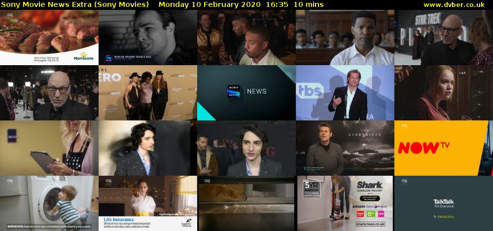Sony Movie News Extra (Sony Movies) Monday 10 February 2020 16:35 - 16:45