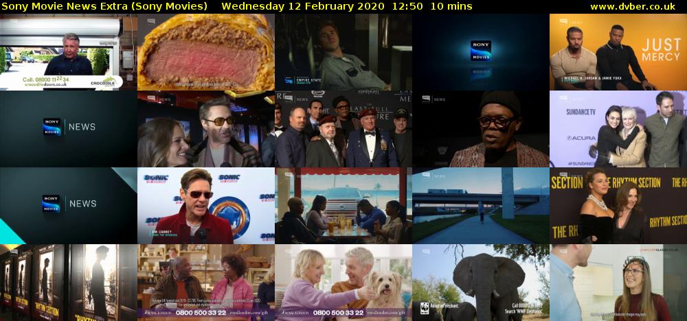 Sony Movie News Extra (Sony Movies) Wednesday 12 February 2020 12:50 - 13:00