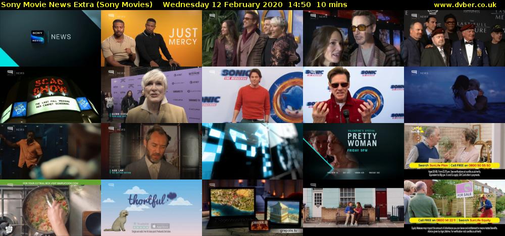 Sony Movie News Extra (Sony Movies) Wednesday 12 February 2020 14:50 - 15:00