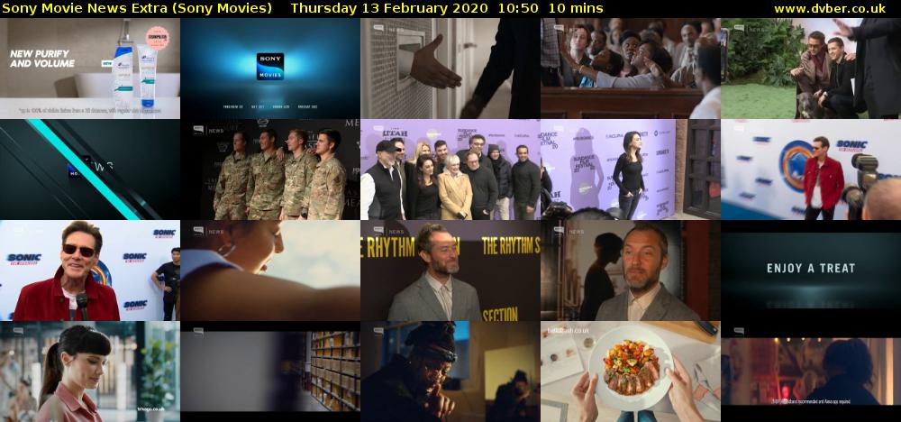 Sony Movie News Extra (Sony Movies) Thursday 13 February 2020 10:50 - 11:00