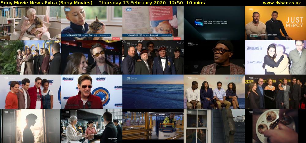 Sony Movie News Extra (Sony Movies) Thursday 13 February 2020 12:50 - 13:00