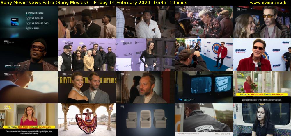 Sony Movie News Extra (Sony Movies) Friday 14 February 2020 16:45 - 16:55