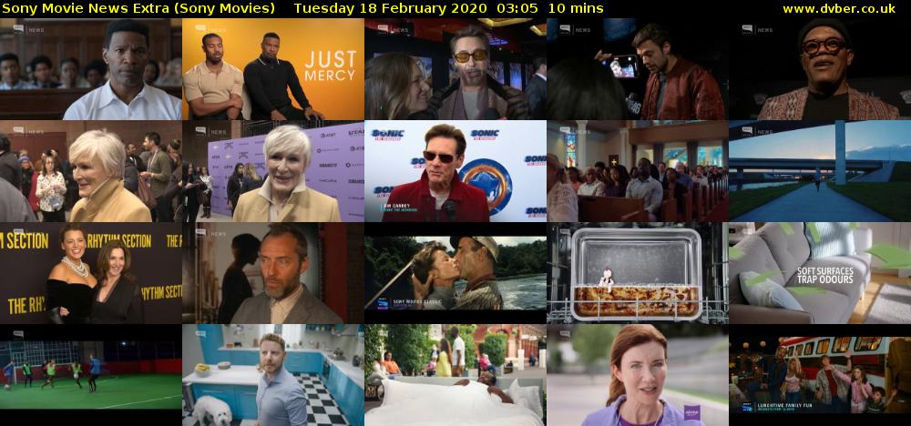 Sony Movie News Extra (Sony Movies) Tuesday 18 February 2020 03:05 - 03:15
