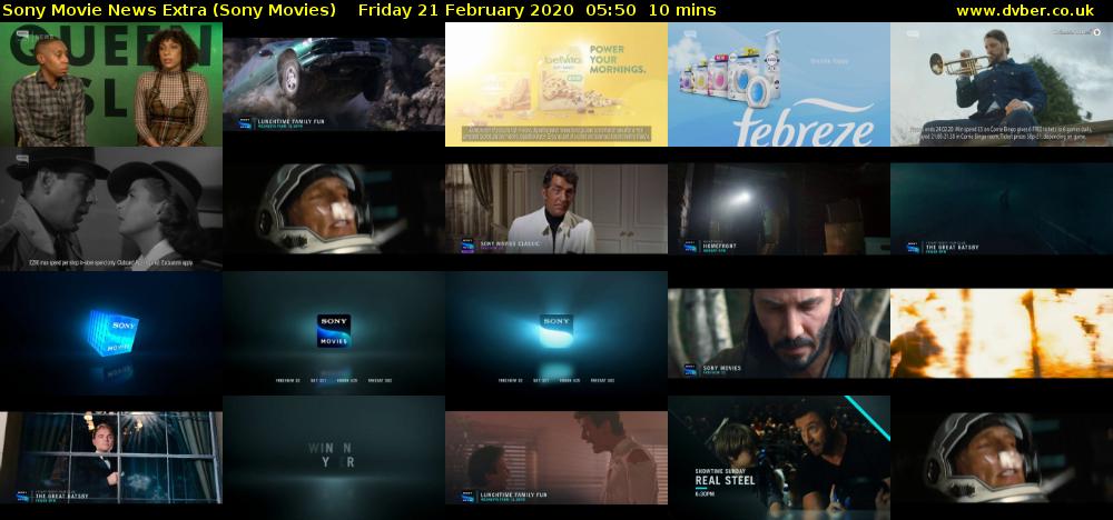 Sony Movie News Extra (Sony Movies) Friday 21 February 2020 05:50 - 06:00