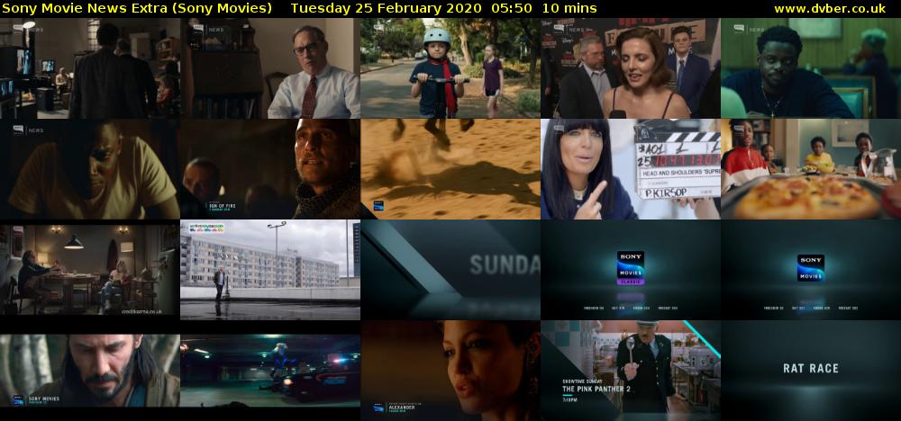 Sony Movie News Extra (Sony Movies) Tuesday 25 February 2020 05:50 - 06:00