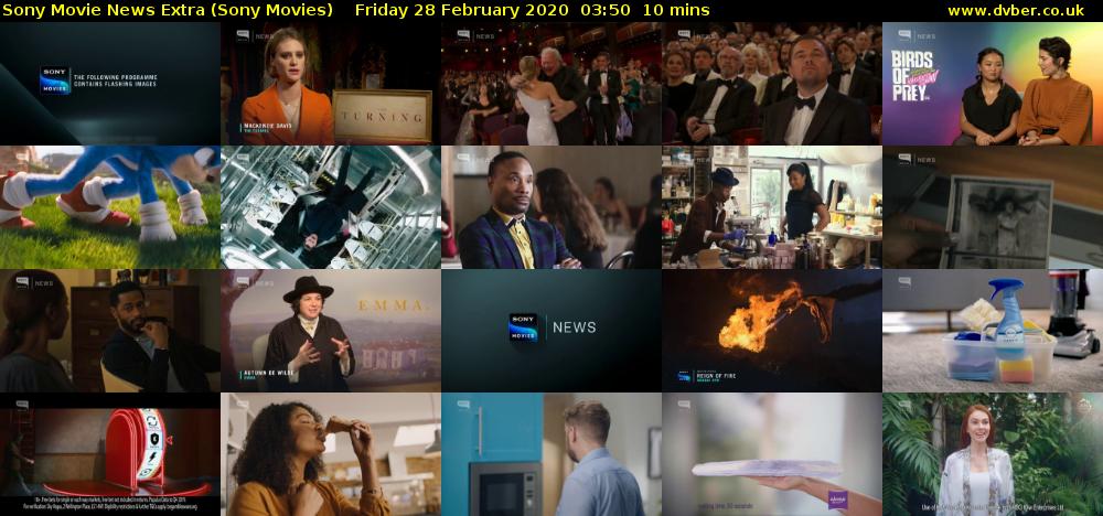 Sony Movie News Extra (Sony Movies) Friday 28 February 2020 03:50 - 04:00