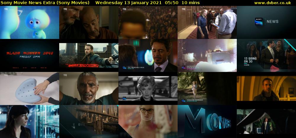 Sony Movie News Extra (Sony Movies) Wednesday 13 January 2021 05:50 - 06:00