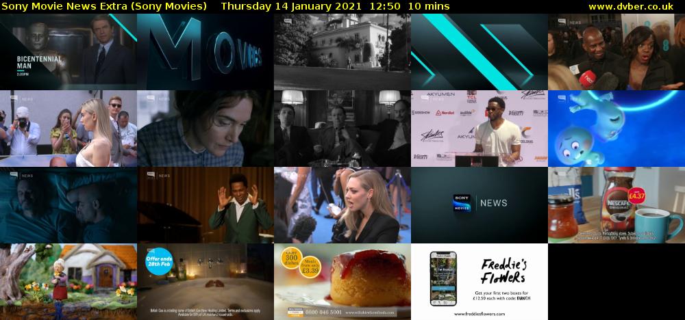 Sony Movie News Extra (Sony Movies) Thursday 14 January 2021 12:50 - 13:00