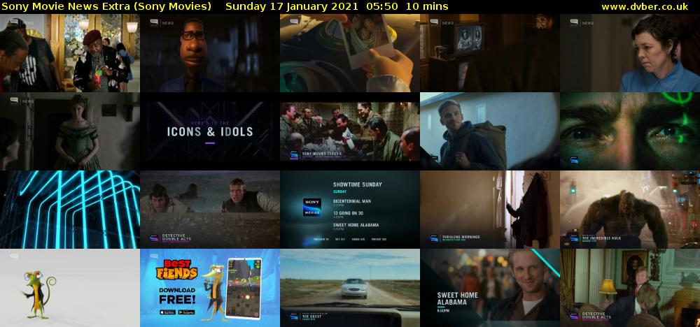 Sony Movie News Extra (Sony Movies) Sunday 17 January 2021 05:50 - 06:00
