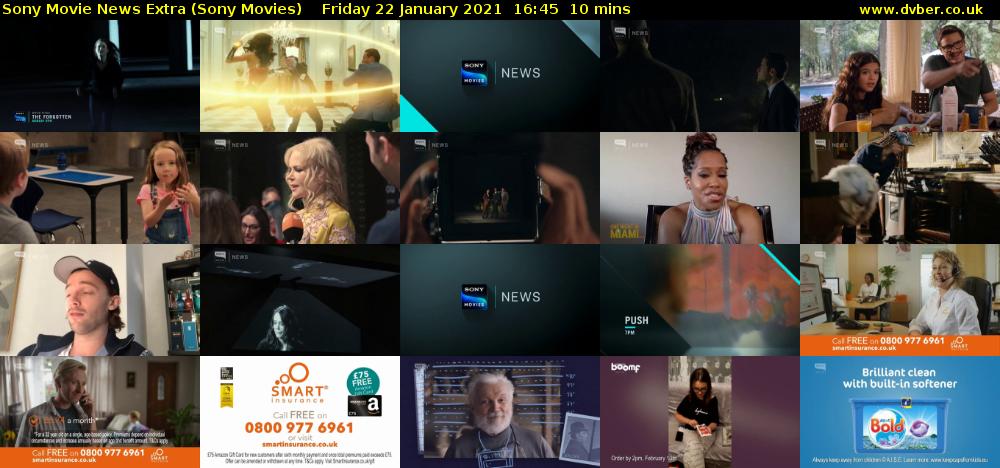 Sony Movie News Extra (Sony Movies) Friday 22 January 2021 16:45 - 16:55