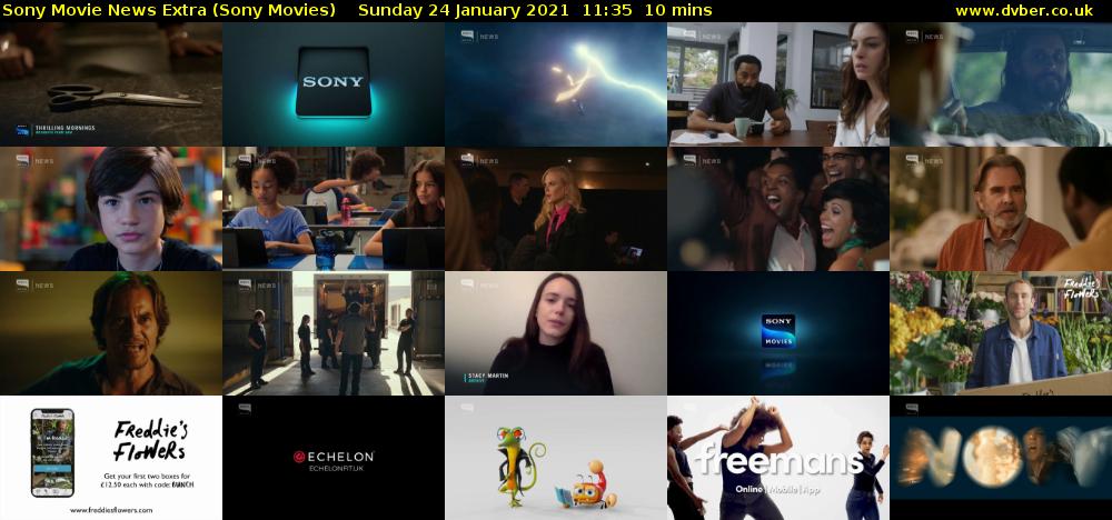 Sony Movie News Extra (Sony Movies) Sunday 24 January 2021 11:35 - 11:45