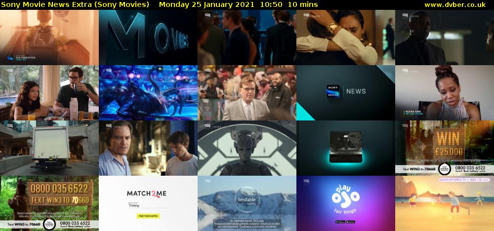 Sony Movie News Extra (Sony Movies) Monday 25 January 2021 10:50 - 11:00