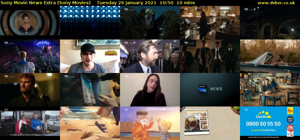 Sony Movie News Extra (Sony Movies) Tuesday 26 January 2021 10:50 - 11:00